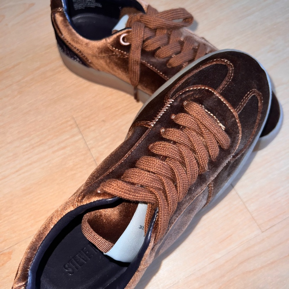 Steve Madden Brown Velvet Women's Sneakers